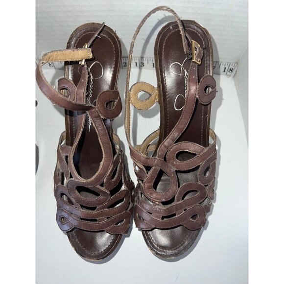 LOT of 2 Women's 6 1/2B wood Heels Shoes Browns JESSICA SIMPSON JS-GENAVIV - Picture 4 of 12